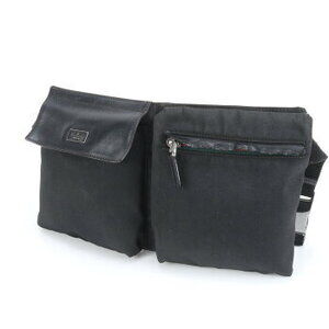 Gucci Sherry Line Leather Body Bag Crossbody Waist bag Body Belt Bum Black REM